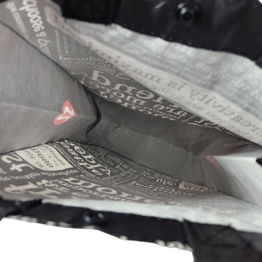 Lululemon Reusable Shopping Tote Bag Set (Lot of 2) - Red & Black Typography - Picture 7 of 9